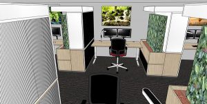 Platzsparende grüne Innovation im Büro